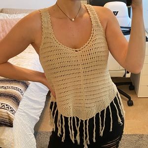 Crotchet beachy cover up top